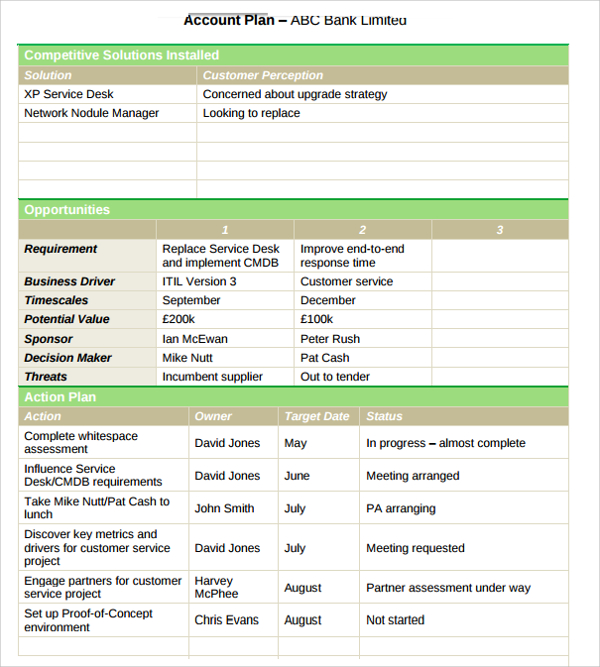 10 Strategic Account Plan Templates Free Sample Example Format Download