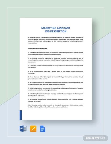 15 Marketing Job Description Examples To Download