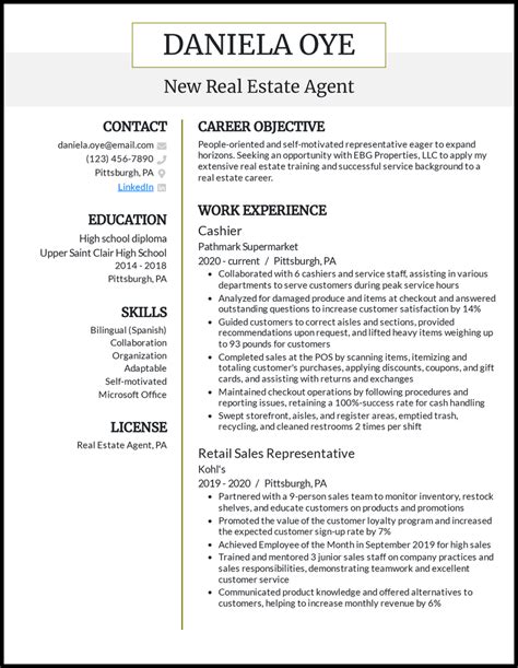 5 Real Estate Agent Resume Examples Built For 2022