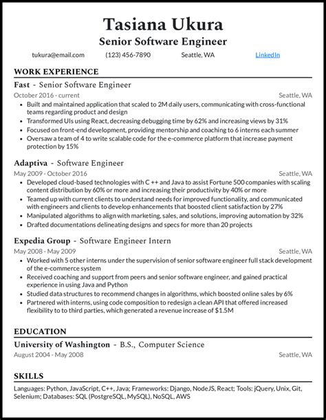 5 Senior Software Engineer Resume Examples Guide For 2023 5 Senior Software Engineer Resume Examples Guide For 2023