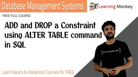 Add And Drop A Constraint Using Alter Table Command In Sql Lesson 42