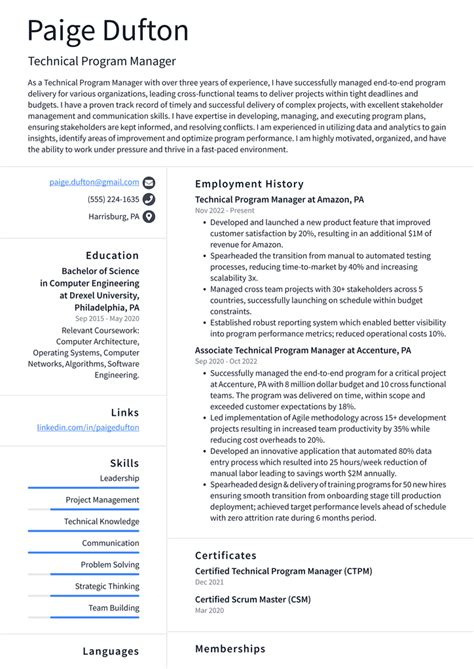 Amazon Technical Program Manager Resume Examples Resumecat Amazon Technical Program Manager Resume Examples Resumecat