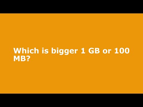 5 GB vs MB
