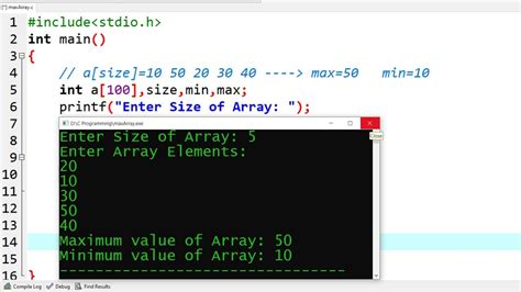C Program Maximum Minimum Value In An Array Computer Notes C Program Maximum Minimum Value In An Array Computer Notes