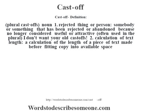 Cast Off Definition Cast Off Meaning Words To Describe Someone Cast Off Definition Cast Off Meaning Words To Describe Someone