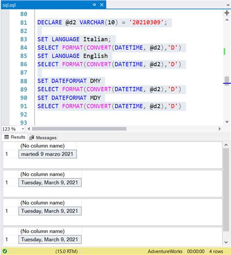 Change Date Format in SQL