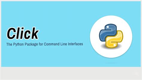 Click The Python Package For Command Line Interfaces