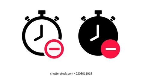 Clock Icon Reduce Remove Time Illustration Vector Stock Vector Clock Icon Reduce Remove Time Illustration Vector Stock Vector