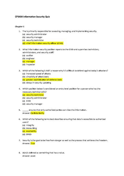 Cyber Security Quiz Questions