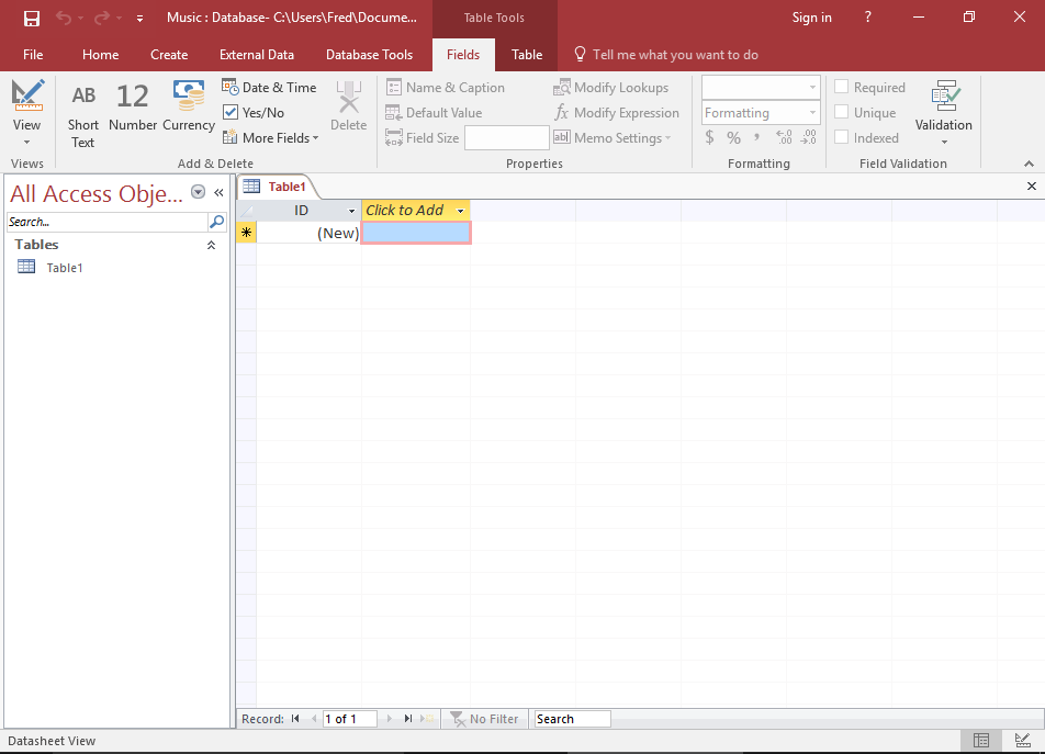 Databases Creating A Database In Microsoft Access 2016 Creating A Databases Creating A Database In Microsoft Access 2016 Creating A