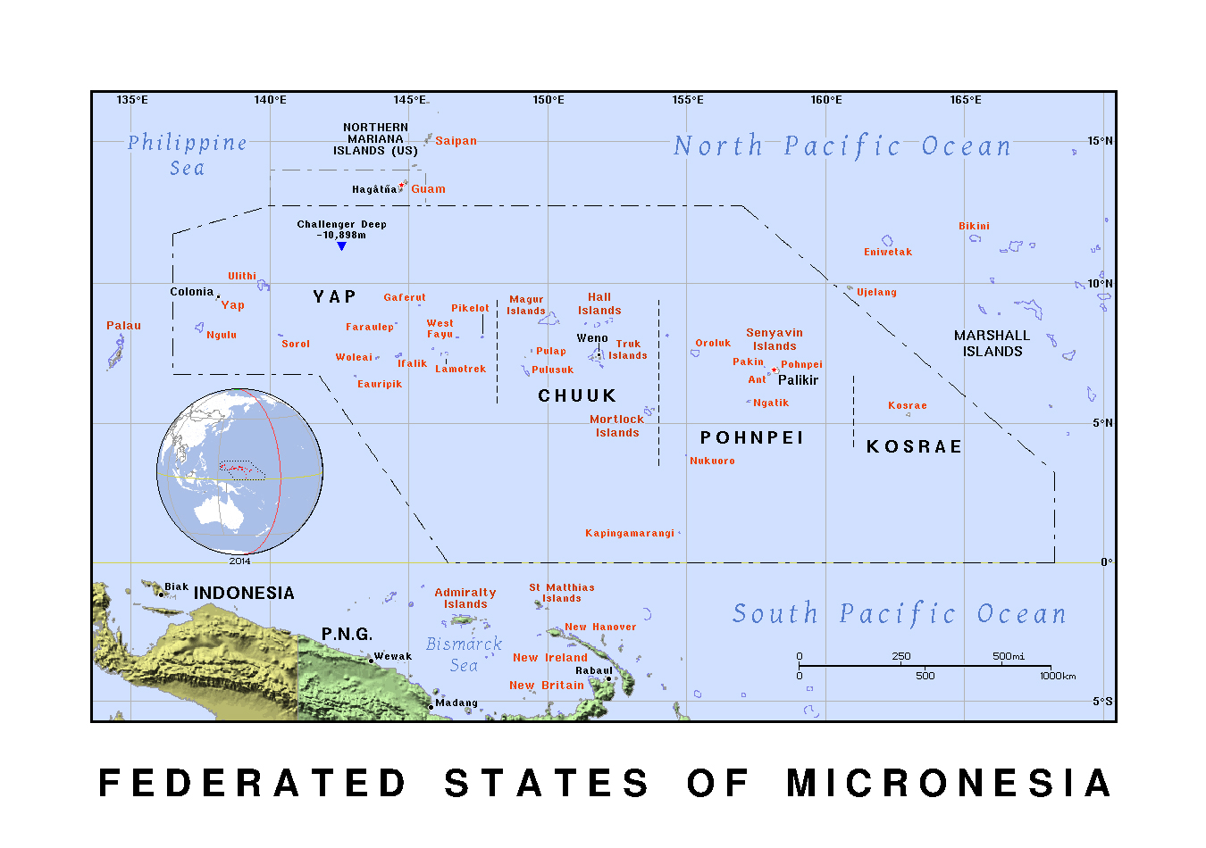 Detailed Map Of Federated States Of Micronesia Ontheworldmap Com Detailed Map Of Federated States Of Micronesia Ontheworldmap Com