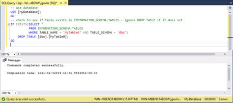 Drop Existing Temp Tables