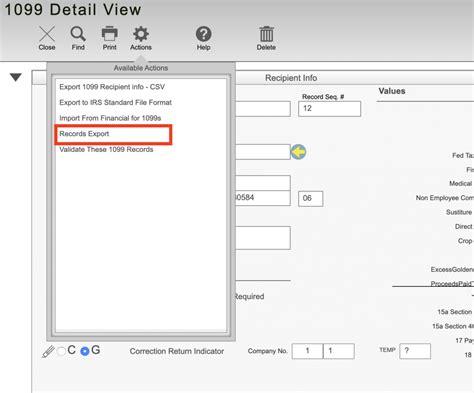 Exporting 1099 Records As A Csv Ecl Help Desk