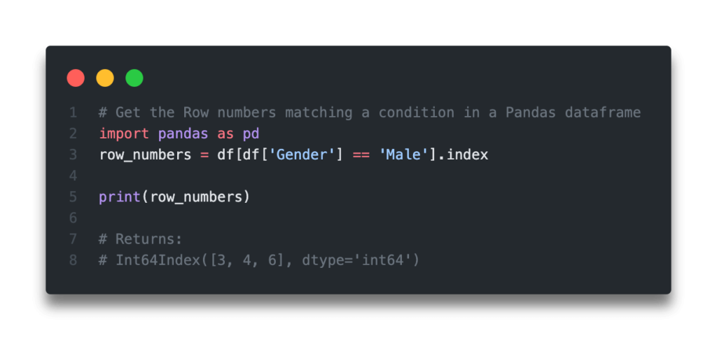 Get First Row DataFrame