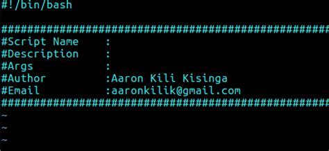 Bash Script Header Essentials