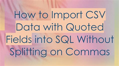 5 Ways Load CSV
