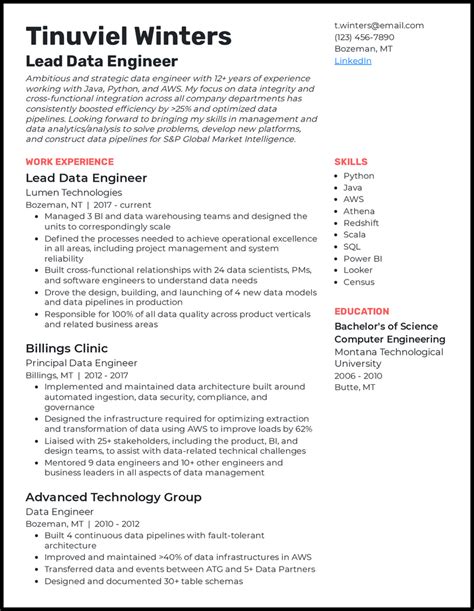 How To Build The Perfect Data Engineer Resume With Ex Vrogue Co How To Build The Perfect Data Engineer Resume With Ex Vrogue Co