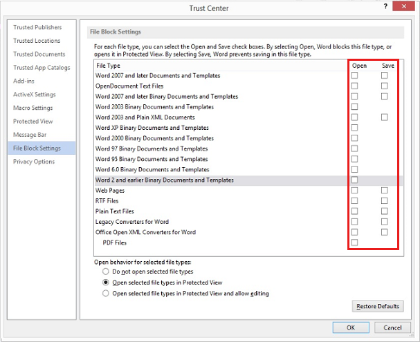 How To Change File Block Settings In Microsoft Office Programs How To Change File Block Settings In Microsoft Office Programs