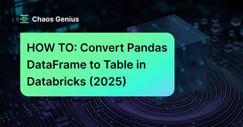 How To Convert Pandas Dataframe To Table In Databricks 2025