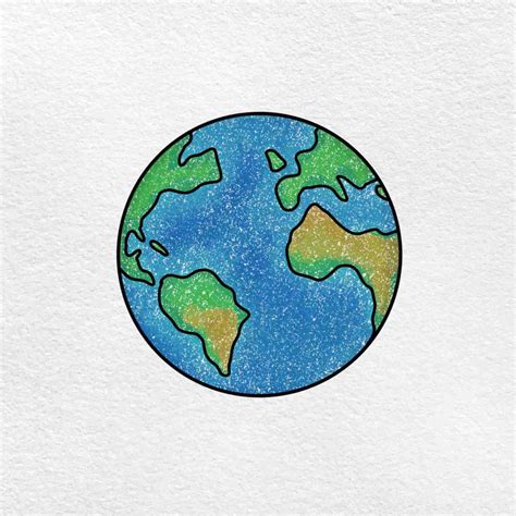 How To Draw An Earth Helloartsy How To Draw An Earth Helloartsy