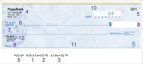 How To Read A Canadian Cheque Piggybank How To Read A Canadian Cheque Piggybank