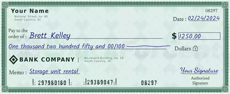 Write 1250 on a Check Correctly