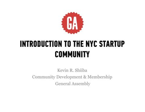Intro To The Nyc Startup Community Ppt Intro To The Nyc Startup Community Ppt