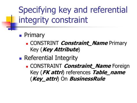 Foreign Key Ensures Referential Integrity