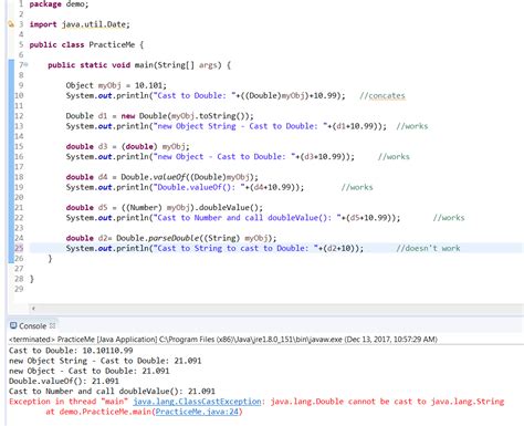 Java Java Correct Way Convert Cast Object To Double Syntaxfix