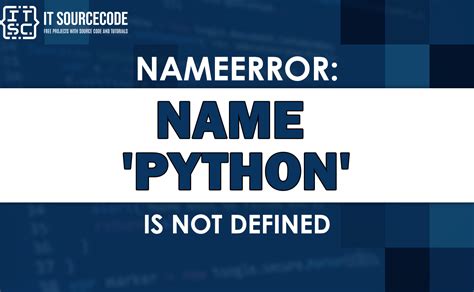 NameError Python Not Defined Fix