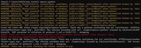 No Matching Distribution Found Error