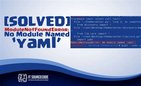 No Module Named Yaml Error Fix