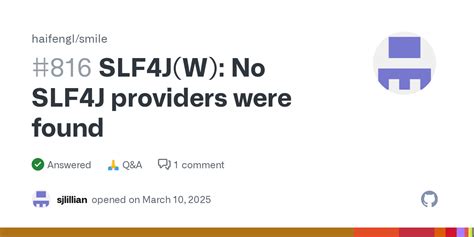 No SLF4J Providers Were Found Solution