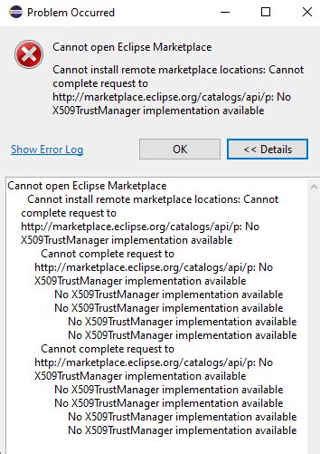 No X509TrustManager Implementation Available Fix