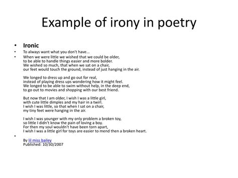 Poetic Irony Definition
