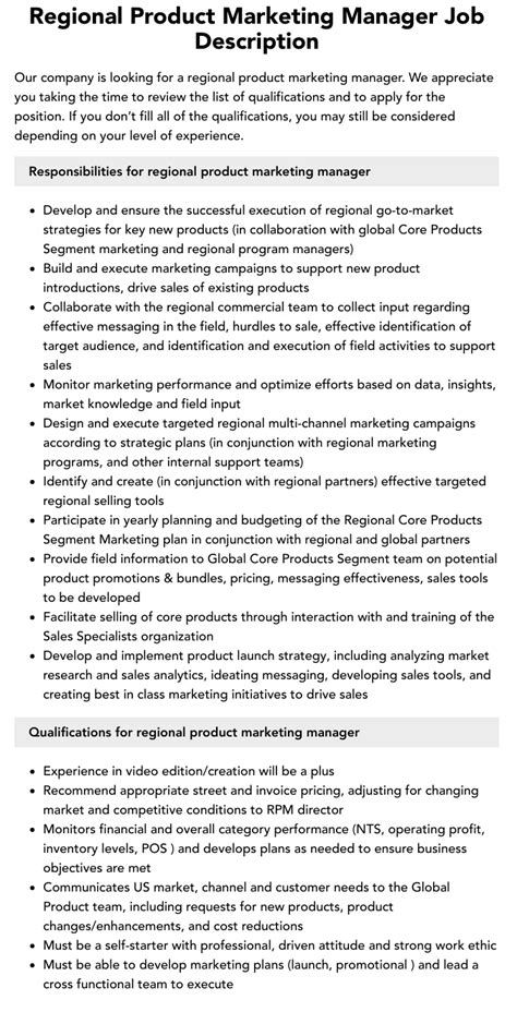 Product Marketing Manager Job Description Velvet Jobs Product Marketing Manager Job Description Velvet Jobs