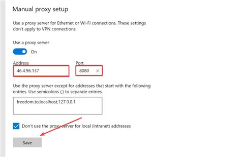 Proxy Host and Port Setup Guide