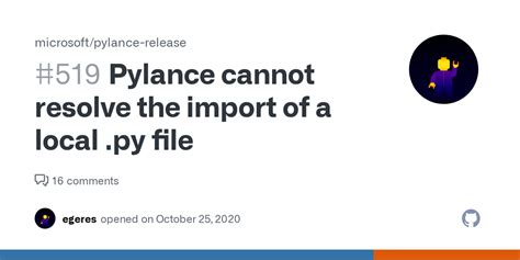 Pylance Cannot Resolve The Import Of A Local Py File Issue 519 Microsoft Pylance Release Github Pylance Cannot Resolve The Import Of A Local Py File Issue 519 Microsoft Pylance Release Github