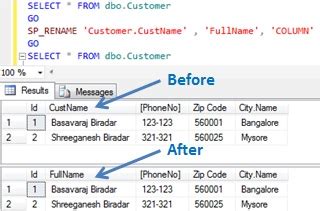 Rename Field Name in SQL