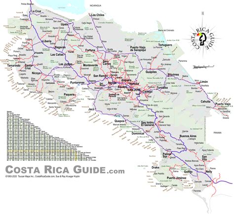 San Jose Costa Rica Road Map San Jose Costa Rica Road Map