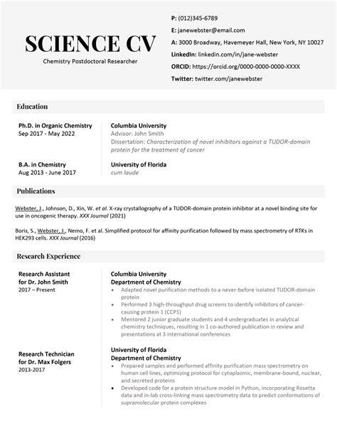 Scientist Cv Examples