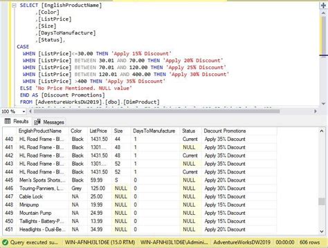 SQL Case Between Values