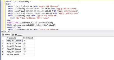 SQL Case with Count Examples