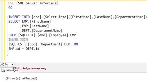 Sql Insert Into Select Statement Sql Insert Into Select Statement