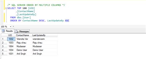 Sql Server Order By Multiple Columns Sql Server Order By Multiple Columns
