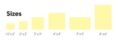 Standard Post It Note Size