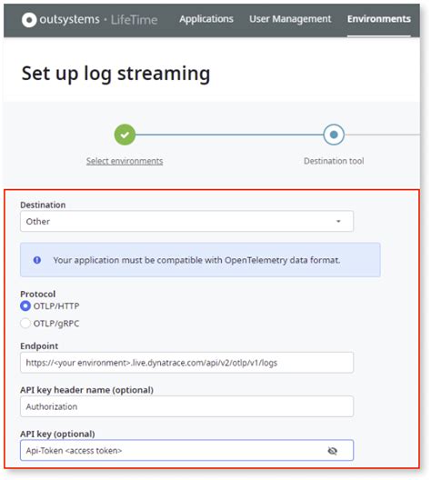 Stream Logs To Dynatrace Outsystems 11 Documentation Stream Logs To Dynatrace Outsystems 11 Documentation