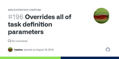 5 Task Definition Container Overrides