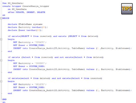 Tips How To Monitor Data Changes In Sql Server Tables With Triggers Tips How To Monitor Data Changes In Sql Server Tables With Triggers