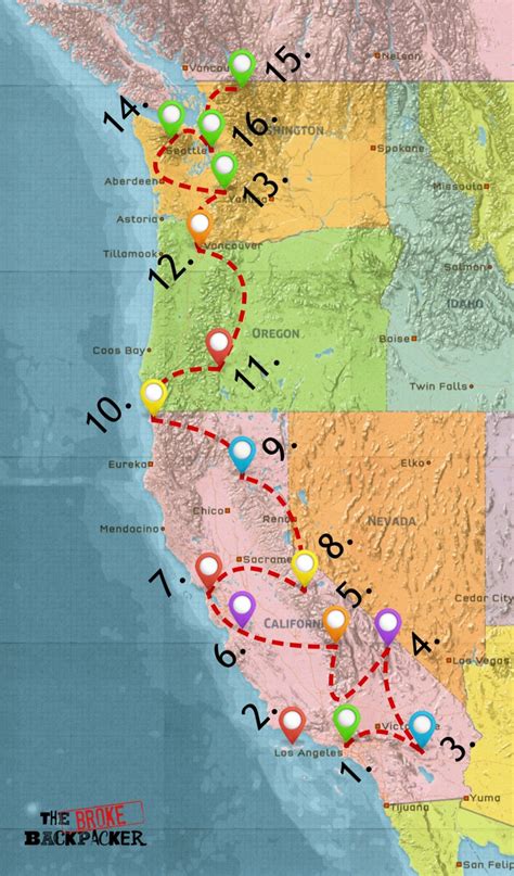 Usa West Coast Road Trip Itinerary Seattle To San Francisco Usa West Coast Road Trip Itinerary Seattle To San Francisco